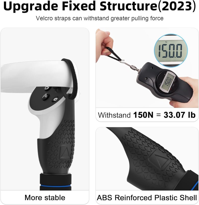 AMVR Handle Attachments Accessories Compatible with Quest 2/Quest/Rift S Controllers Extensions, Vr Gorilla Tag Long Arms Extension Grip,Compatible with Beat Saber Handle, Supernatural, etc - Image 3